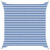 vidaXL Toldo Vela Azul y Blanco 3,6 x 3,6 m HDPE
