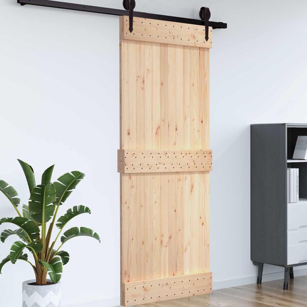 vidaXL Puerta NARVIK Natural 70 x 210 cm Madera de Pino S&oacute;lido