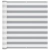 vidaXL Pantalla de Balc&oacute;n Gris claro y . 120 x 600 cm