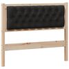 vidaXL Cabecero Otro Marr&oacute;n y negro 100 cm Madera maciza de pino