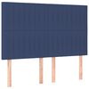 vidaXL Cabecero de cama azul 144x5x118/128 cm Tela