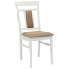 vidaXL Silla de comedor 2 pcs y marr&oacute;n Madera de Caucho S&oacute;lido