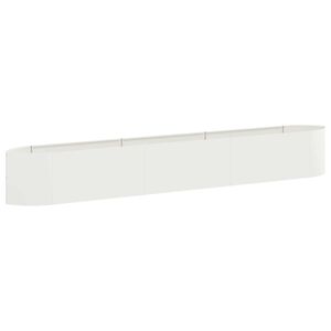 vidaXL Cama de Jard&iacute;n Elevada Blanco 300 x 40 x 40 cm Acero