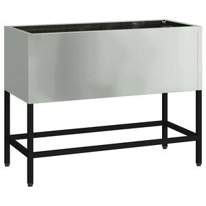 vidaXL Jardinera Elevada Plateado 60 x 26 x 45 cm Acero Galvanizado