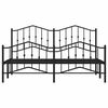 vidaXL Estructura cama sin colch&oacute;n con estribo metal negro 183x213 cm