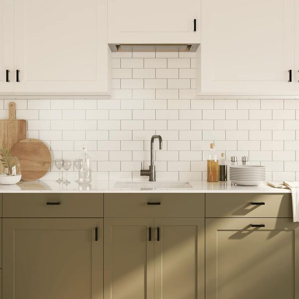 vidaXL Tiradores para armarios 10 uds acero inoxidable negro 64 mm