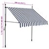 vidaXL Toldo manual retr&aacute;ctil con LED azul y blanco 200 cm