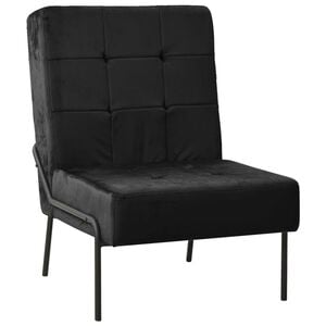 vidaXL Silla de relajaci&oacute;n de terciopelo negro 65x79x87 cm