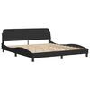 vidaXL Estructura de cama sin colch&oacute;n terciopelo negro 180x200 cm