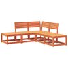 vidaXL Juego de sof&aacute;s de jard&iacute;n 5 pzas madera maciza pino marr&oacute;n cera