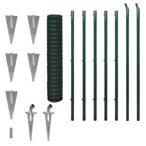 vidaXL Set de euro valla acero verde 10x1,5 m