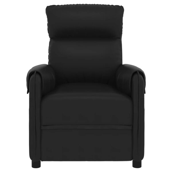 vidaXL Sill&oacute;n de masaje elevable cuero sint&eacute;tico negro