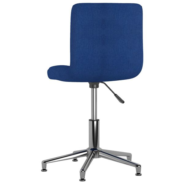 vidaXL Silla de comedor giratoria tela azul