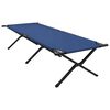 vidaXL Cama de Camping Plegable Manual 2 pcs Azul 210 x 80 x 46 cm