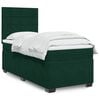 vidaXL Cama box spring con colch&oacute;n terciopelo verde oscuro 90x200 cm