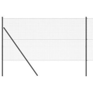 vidaXL Poste de Valla Gris