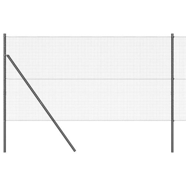 vidaXL Poste de Valla Gris 50 x 1 m (malla de 19 x 19 mm) Acero y PVC