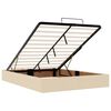 vidaXL Estructura de cama otomana con colch&oacute;n tela crema 140x200cm