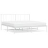 vidaXL Estructura cama sin colchón con cabecero metal blanco 180x200cm