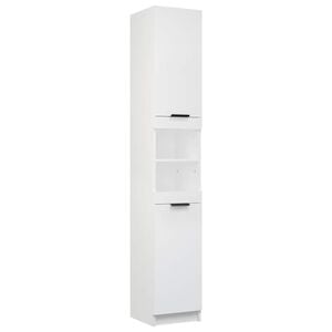 vidaXL Armario de ba&ntilde;o madera contrachapada blanco 32x34x188,5 cm