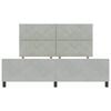 vidaXL Cama tipo Box Spring Gris claro 180 x 200 cm Terciopelo