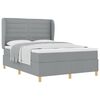 vidaXL Cama tipo Box Spring con colch&oacute;n Gris Claro 200 x 160 cm tela