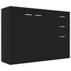 vidaXL Aparador de madera contrachapada negro 105x30x75 cm