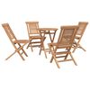 vidaXL Conjunto de Jard&iacute;n 3 uds. Marr&oacute;n Madera de teca maciza
