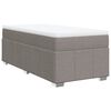 vidaXL Cama box spring con colch&oacute;n tela gris taupe 90x190 cm