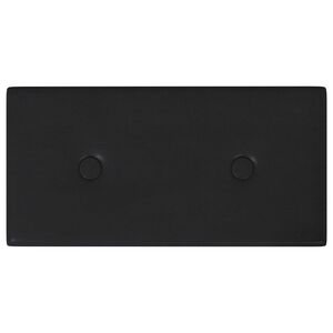 vidaXL Cabecero de Pared 12 pcs Negro 30 x 15 cm Cuero sint&eacute;tico