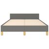 vidaXL Estructura de cama sin colch&oacute;n tela gris oscuro 120x200 cm