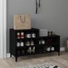 vidaXL Mueble zapatero madera contrachapada negro 102x36x60 cm