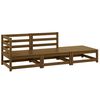 vidaXL Muebles de jard&iacute;n 3 piezas marr&oacute;n miel madera maciza de pino