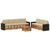 vidaXL Juegos de sof&aacute;s con coj&iacute;n 8 pcs Madera de Acacia S&oacute;lida