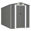 vidaXL Cobertizo de jard&iacute;n acero galvanizado gris claro 192x357x223 cm