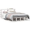 vidaXL Estructura de cama sin colch&oacute;n madera de pino blanco 135x190 cm