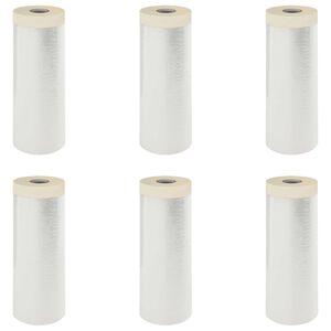 vidaXL Hoja de Polvo con Cinta Adhesiva 6 uds. Transparente HDPE