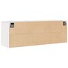 vidaXL Armario de pared de madera maciza de pino blanco 100x30x35 cm