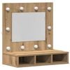 vidaXL Armario con Espejo Roble artisan 60 x 31,5 x 62 cm