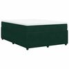 vidaXL Cama box spring con colch&oacute;n terciopelo verde oscuro 160x200 cm