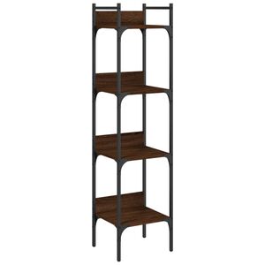 vidaXL Librer&iacute;a de 4 estantes madera roble marr&oacute;n 35x30x138,5 cm