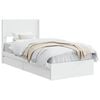 vidaXL Estructura de cama con almacenamiento y cabecero Blanco