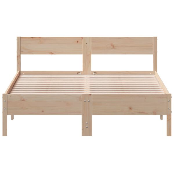 vidaXL Estructura de cama sin colch&oacute;n madera de pino maciza 120x200 cm