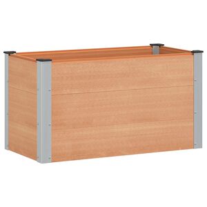 vidaXL Arriate elevado Marr&oacute;n 100 x 50 x 54 cm WPC y Aluminio