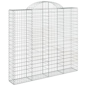 vidaXL Cesta gaviones forma arco hierro galvanizado 200x30x180/200 cm