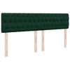 vidaXL Cama box spring con colch&oacute;n terciopelo verde oscuro 180x200 cm