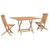 vidaXL Juego Bistro de Jard&iacute;n 3 pcs Marr&oacute;n Madera de teca maciza