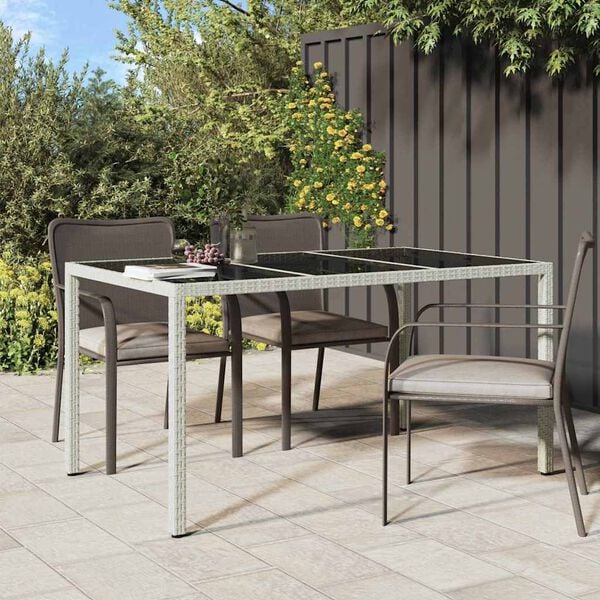 vidaXL Mesa de comedor de jardín 150 x 90 x 75 cm Poliratán