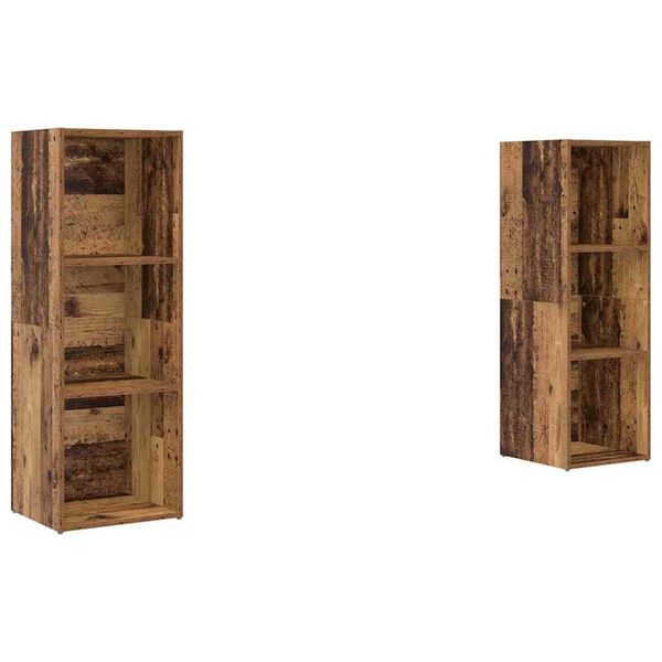 vidaXL Conjunto de mueble de TV 2 pcs Madera Vieja 107 x 35 x 37 cm
