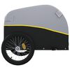 vidaXL Remolque para bicicleta hierro negro y amarillo 30 kg
